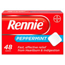 Rennie Spearmint Chewable Tablets - 48 Pack