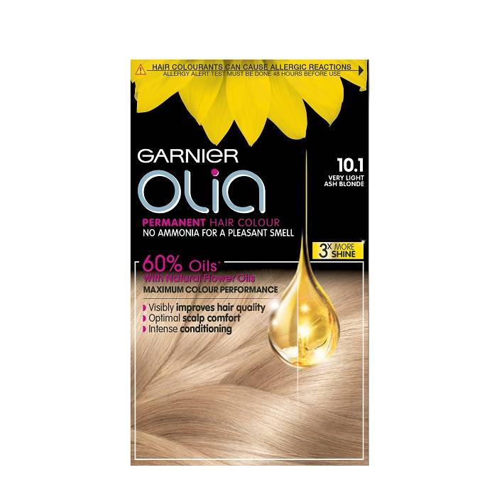 garnier olia permanent hair colour light ash blonde each