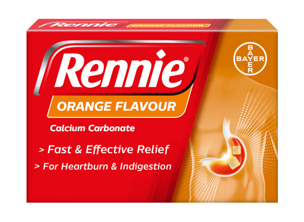 Rennie Orange Tablets – 48 Pack