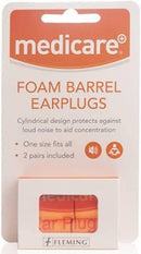 Medicare Foam Barrell Earplugs