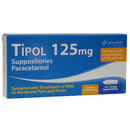 Tipol 125mg Paracetamol Suppositories
