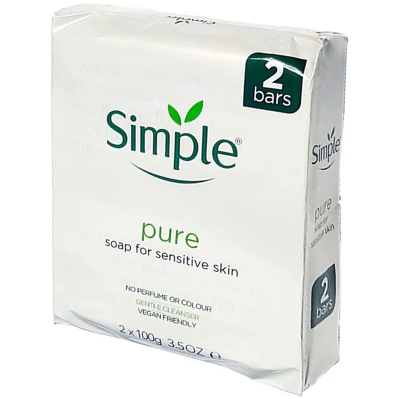 Simple Bar Soap 100g 2 Pack