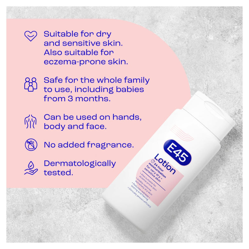 E45 24hr Moisturising Lotion 200ml