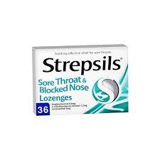 Strepsils Sore Throat & Blocked Nose Lozenges - 36 Pack