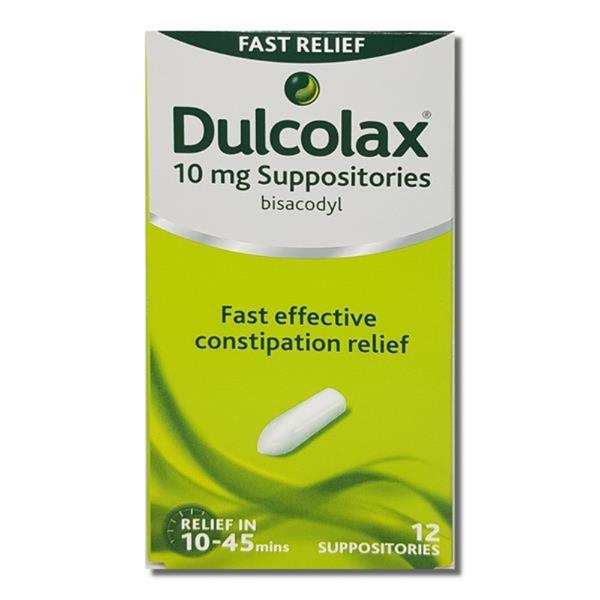Dulcolax 10mg Suppositories - 12 Pack