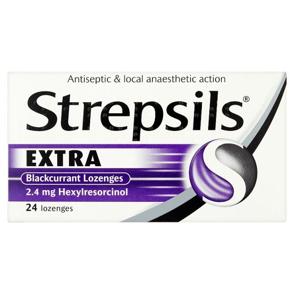 Strepsils Extra Blackcurrant Lozenges - 24 Pack