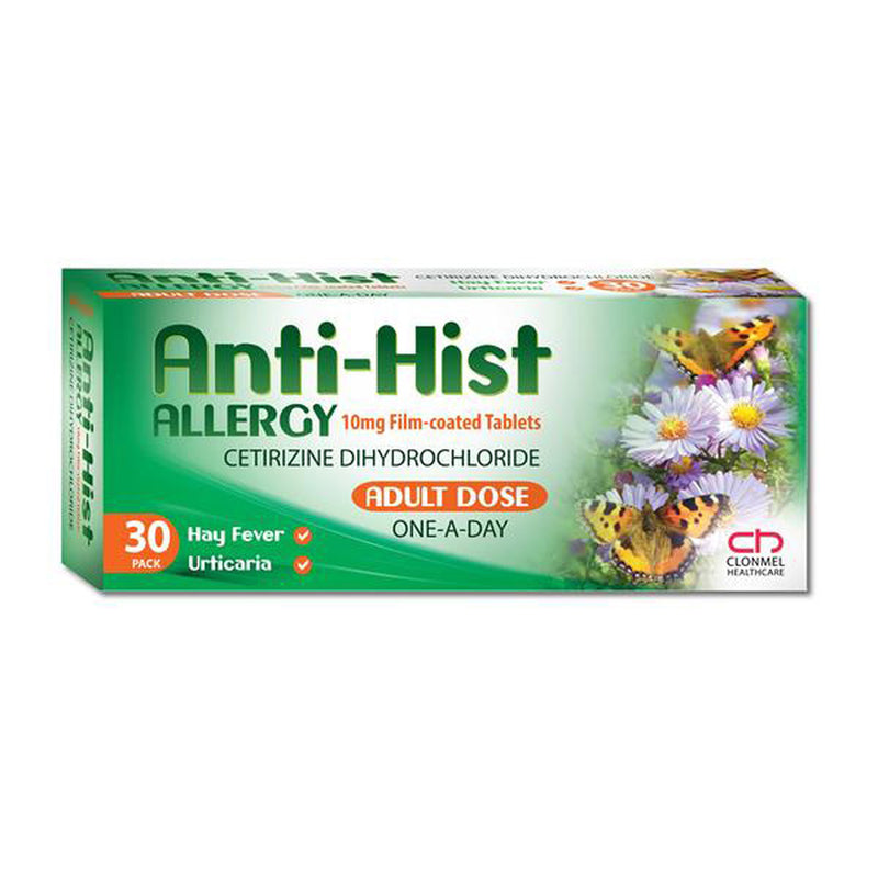 Anti-Hist Allergy Cetirizine 10mg Tablets - 30 Pack