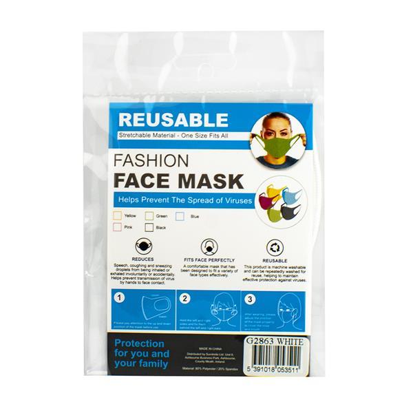 Reusable Face Mask - White