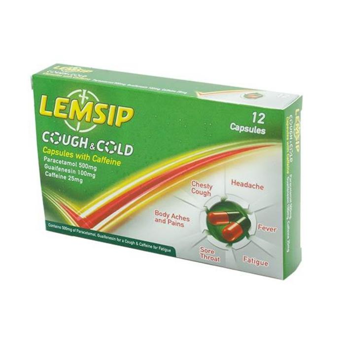 Lemsip Cough & Cold Capsules - 12 Pack