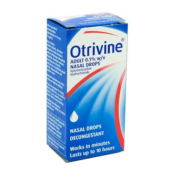 Otrivine Adult Nasal Drops 0.1% Xylometazoline 10ml