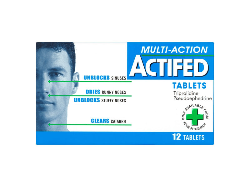 Actifed Tablets 60mg/2.5mg - 12 Pack