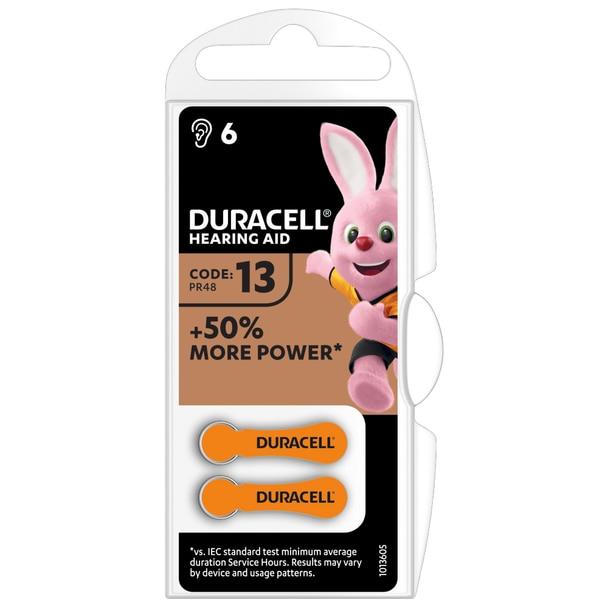 Duracell Activair Hearing Aid Batteries Size 13 - 6 Pack