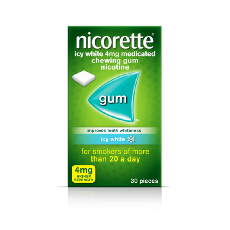 Nicorette Icy White 4mg Gum - 30 pack
