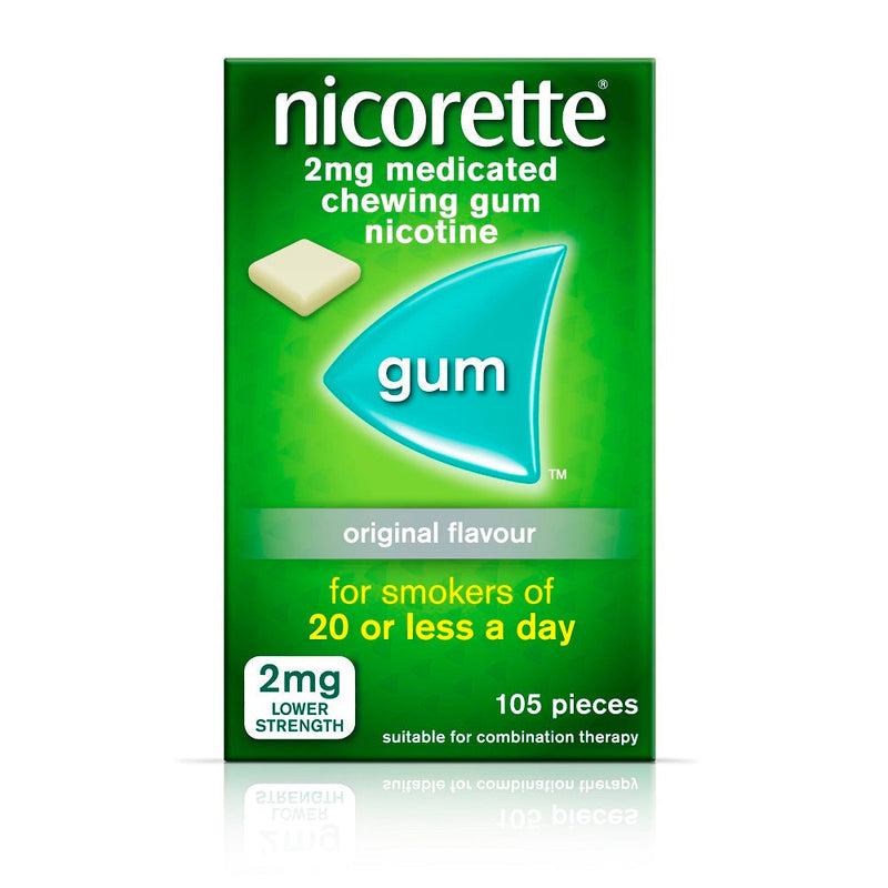 NICORETTE 2MG MEDICATED CHEWING GUM - 105 PIECES