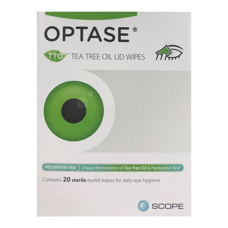 Optase Tea Tree Oil Lid Wipes - 20 Pack