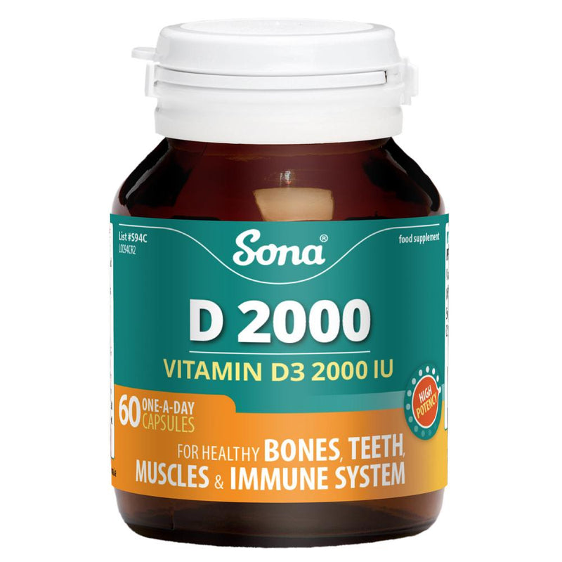 Sona D 2000 Vitamin D3 60 Capsules
