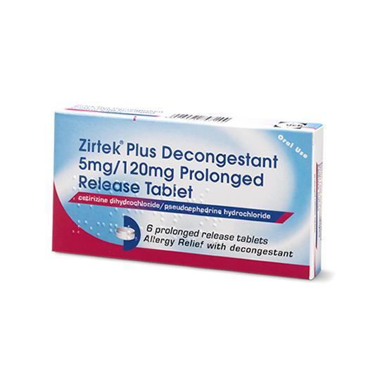 Zirtek Plus Decongestant - 6 Pack 