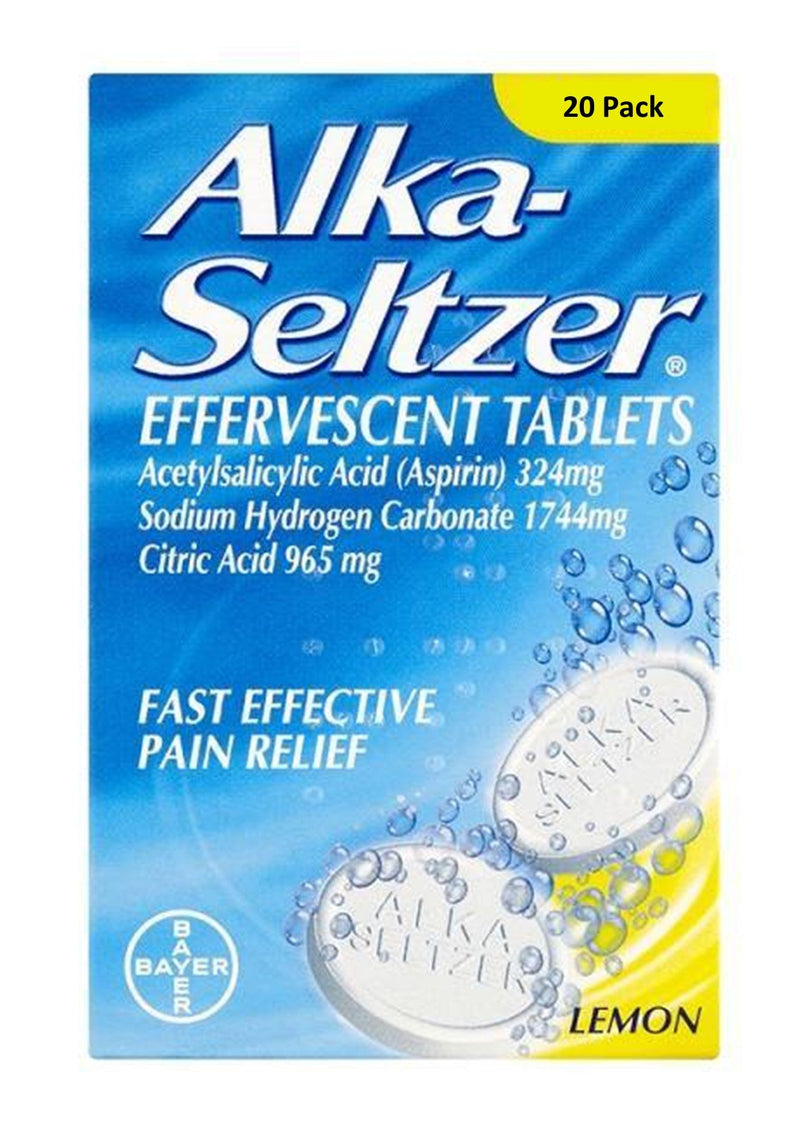 Alka-Seltzer Effervescent Tablets Lemon Flavour