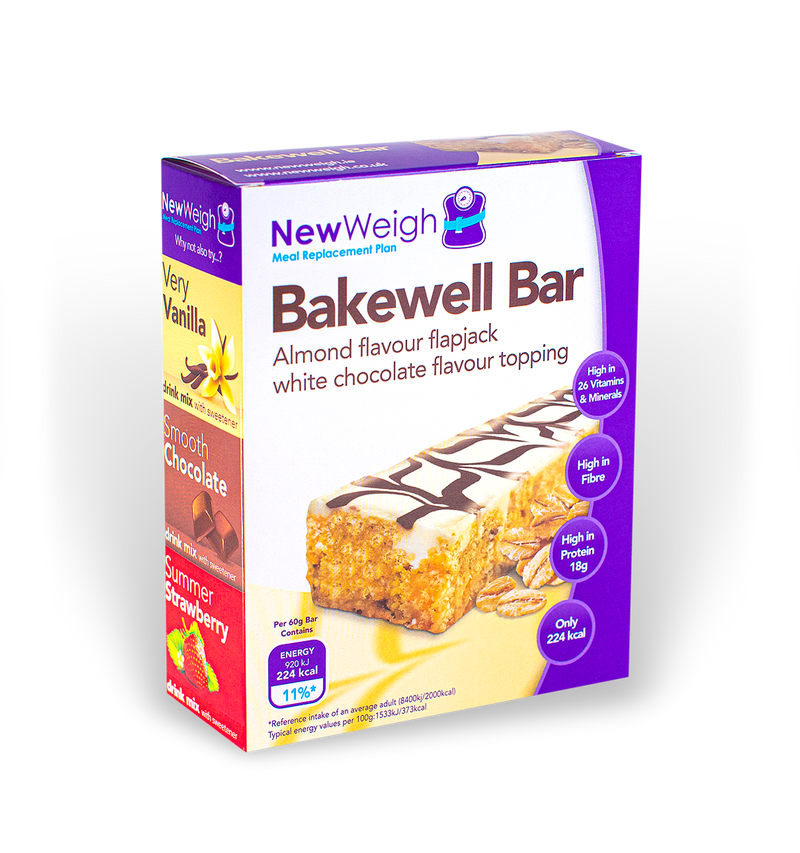 NewWeigh Bakewell Almond & White Chocolate Bar - 7 Pack