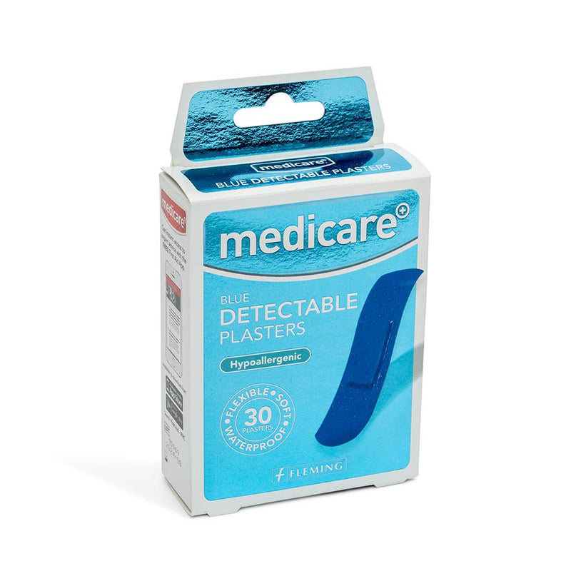 Blue Detectable Plasters - 30 Pack