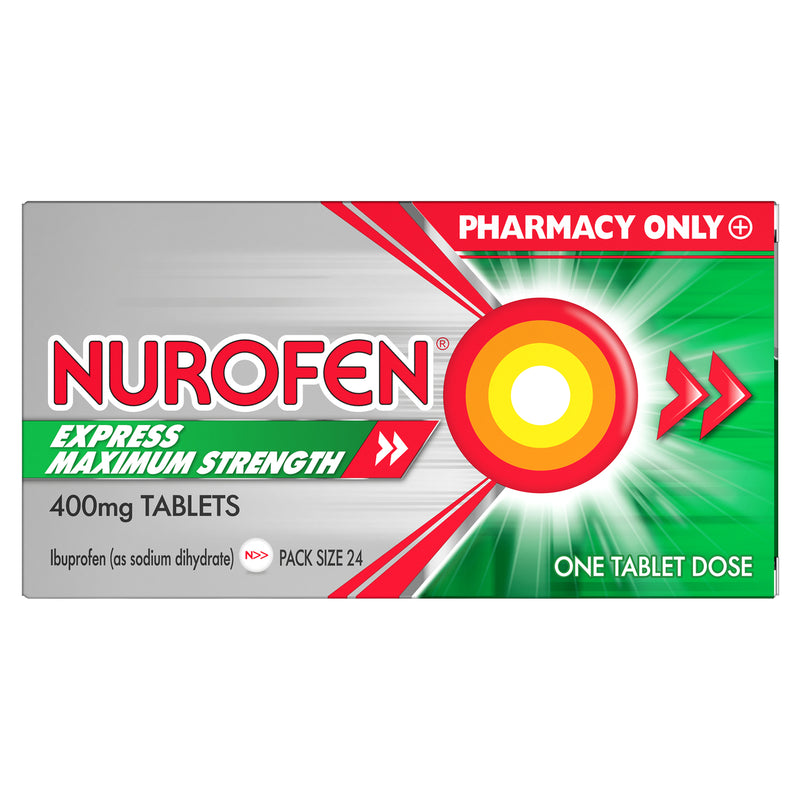 Nurofen Express Max Strength 400mg Ibuprofen Tablets