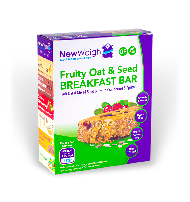 NewWeigh Fruity Oat & Seed Breakfast Bar - 7 Pack