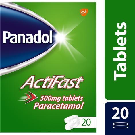Panadol Actifast 500mg Tablets - 20 Pack 